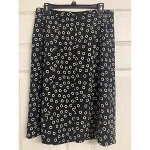 Pendleton 100 % Silk A Line Polka Dot Skirt Size 12